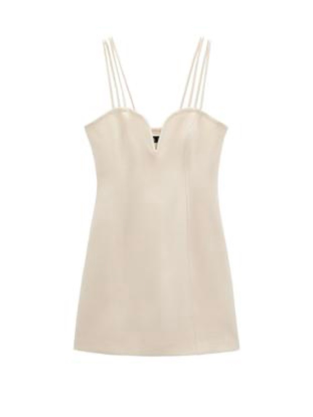 Zara Cream Strappy Mini Dress